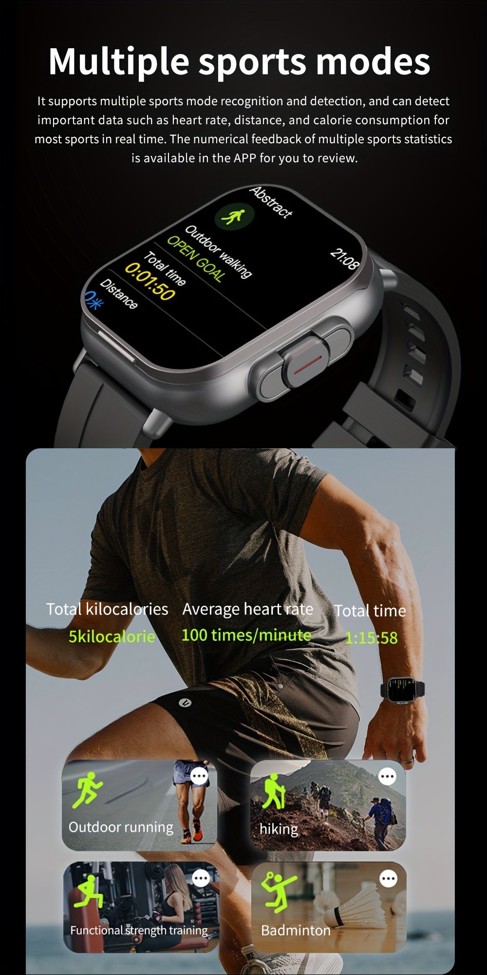 Two-in-One Wireless Earphone Watch - Smartwatch with Built-in Earphones, Multi-functional Sports Features, and Quick Call Answering - Convenient, Sweat-Resistant, and Stylish