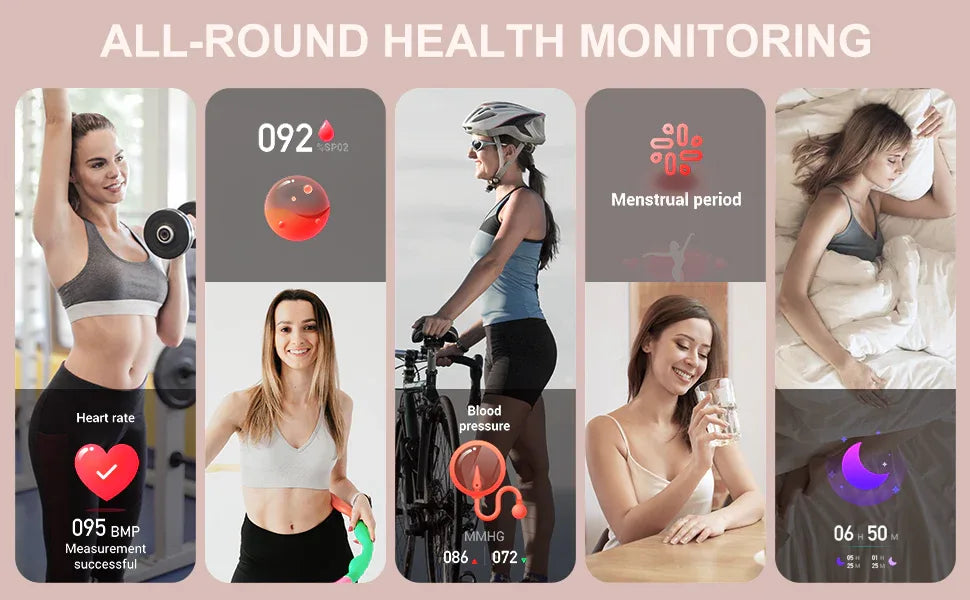 Smart Watch for Women (Answer/Make Call), Fitness Tracker for Android and iOS Phones Waterproof Smartwatch with 1.32" HD Full - Wear444