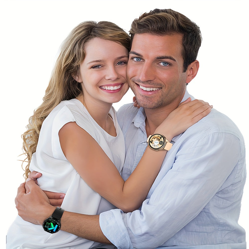 Newest Smart Watch With Earbuds (Wireless Call) For Women's Men's Best Gift, 1.27" HD Display, Multi Sports Modes, Sedentary Reminder, TWS Earphones Music, Weather Forecast, Sports Pedometer Watch For Android IOS