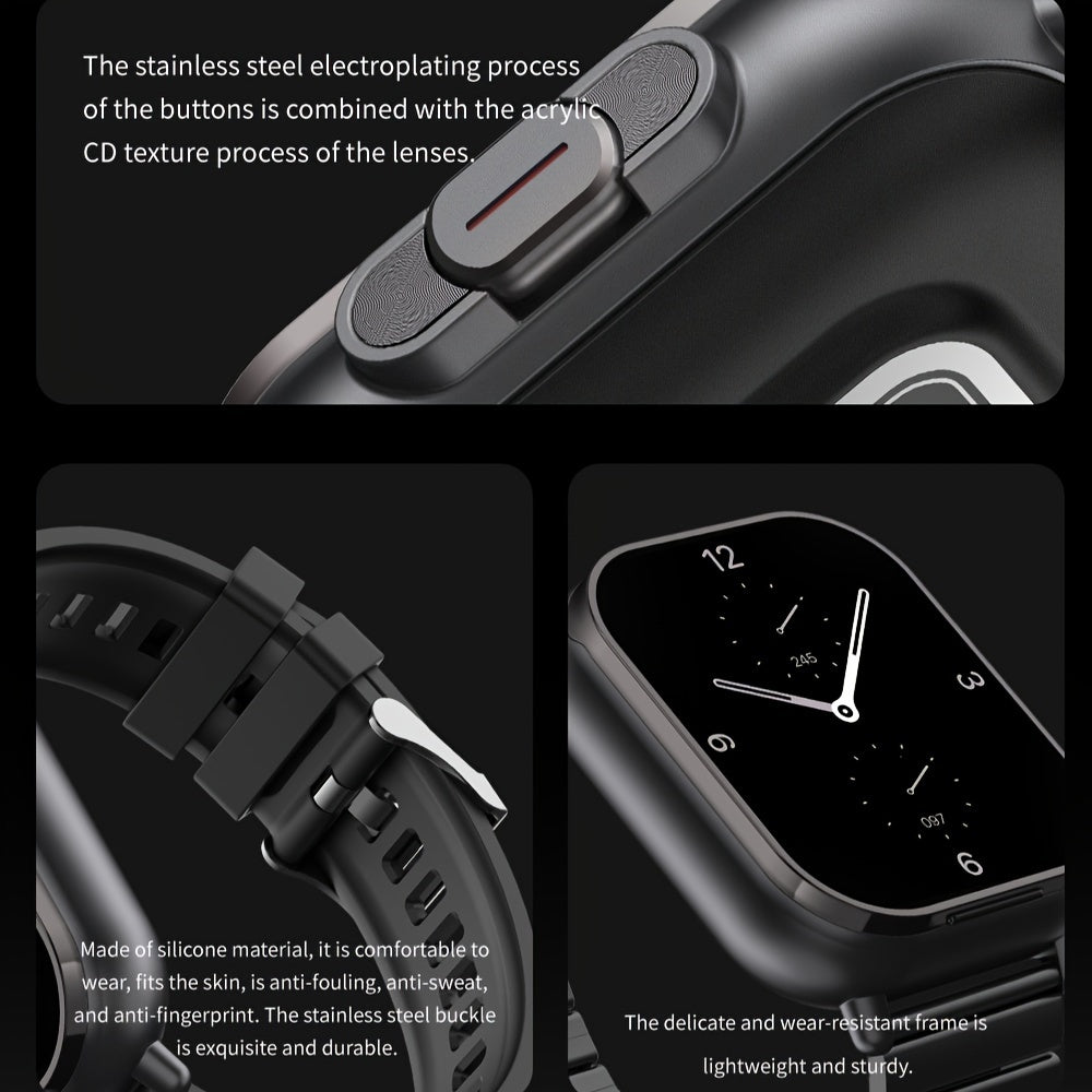 Two-in-One Wireless Earphone Watch - Smartwatch with Built-in Earphones, Multi-functional Sports Features, and Quick Call Answering - Convenient, Sweat-Resistant, and Stylish