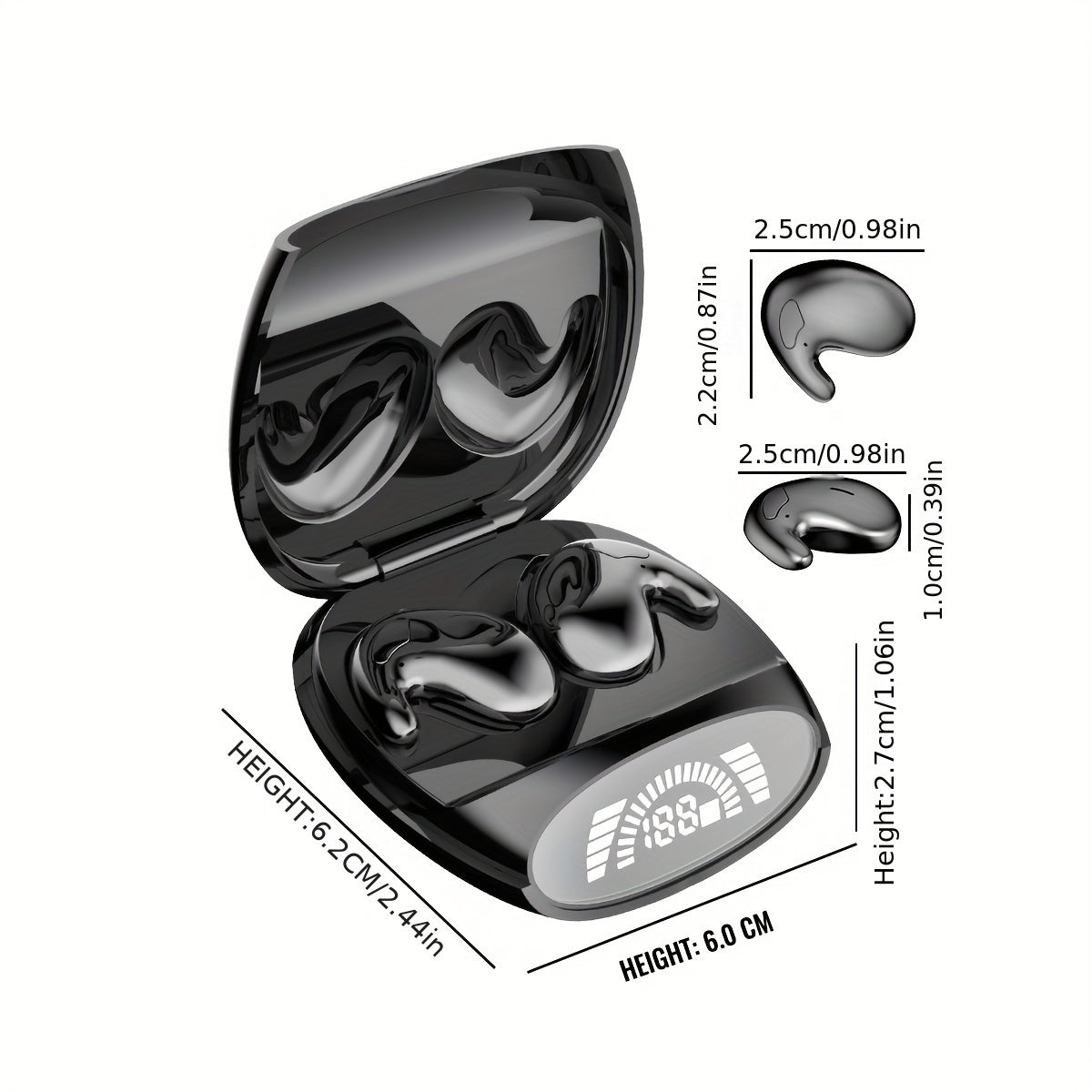 New Ultra-thin And Ultra Small Sleep Earphones With Invisible Dual Ear High-definition Call HIFI Sound Effect, Heavy Bass Running, Listening To Music, Male, Female, Adult, And Child Universal Birthday Gifts