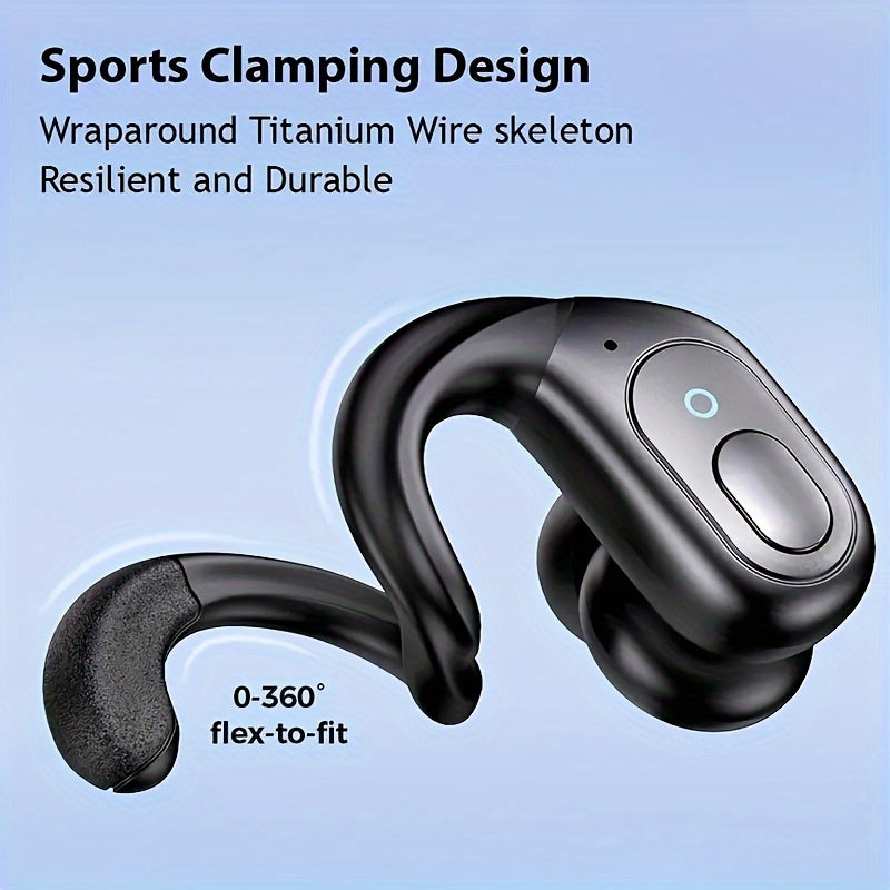 GREATWALL TWS Wireless Earphones Headset Wireless 5.3 Sports ear-hook Headset Stereo noise reduction Earbuds Battery Capacity Digital Display Low Latency And Low Power Consumption Built-in Microphone HD Call