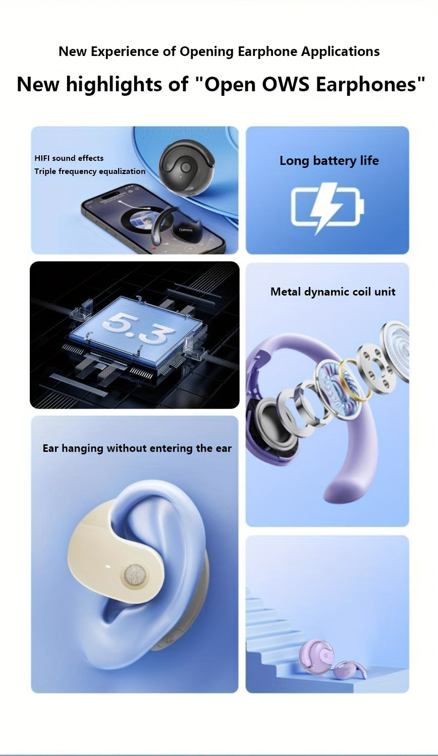 Sports Wireless Earphones With Ear Hanging High Sound Quality, Cute Running And Fitness Specific IOS/Android Universal