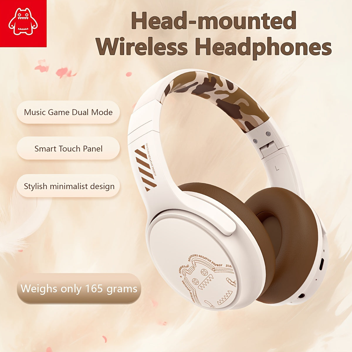 ZOMBIESCAT Wireless Earphones Headworn Wireless Noise Reduction Computer Wired Game 2024 New Ultra Long Range