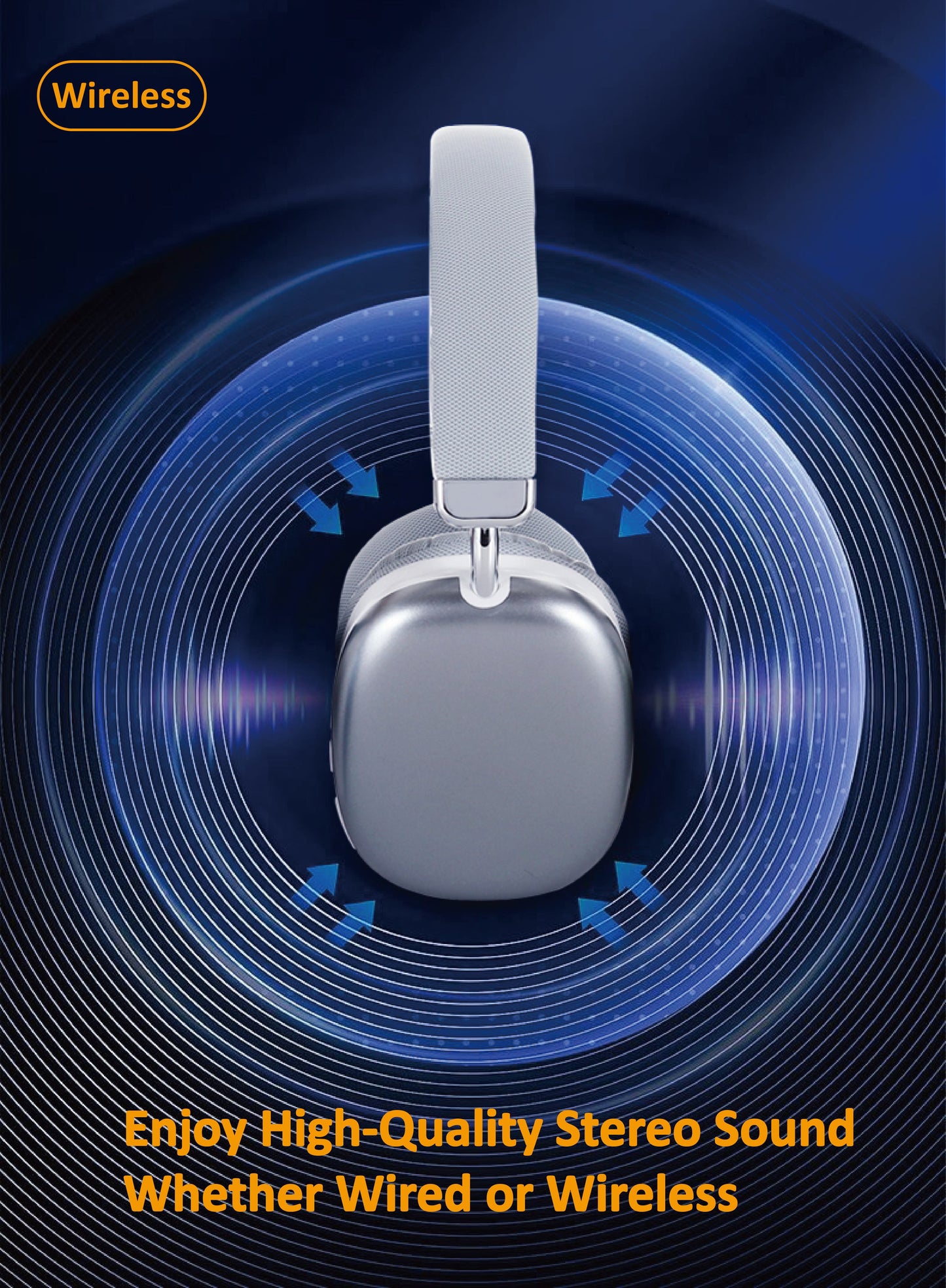 [Christmas Gift] Upgraded High-Quality Wireless Headphones, Lightweight Foldable Earphones with Built-In Microphone, Compatible with 3.5Mm Audio Cable, Travel Work Stereo Laptop Phone, Ios Wireless Gaming Headset, Christmas G