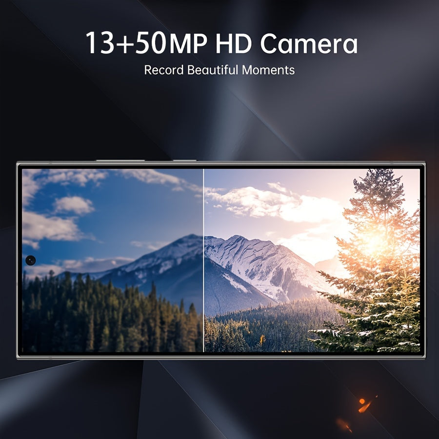 8GB+256GB Unlocked Smartphone S24Pro, Android 13, 6.8-inch Display, 13MP+50MP Camera, 6800mAh Battery, Dual SIM, Dual Standby, GPS, Built-in Stylus, Comes With Earphones | Case | Screen Protector | Type-c Cable, Ideal Valenti