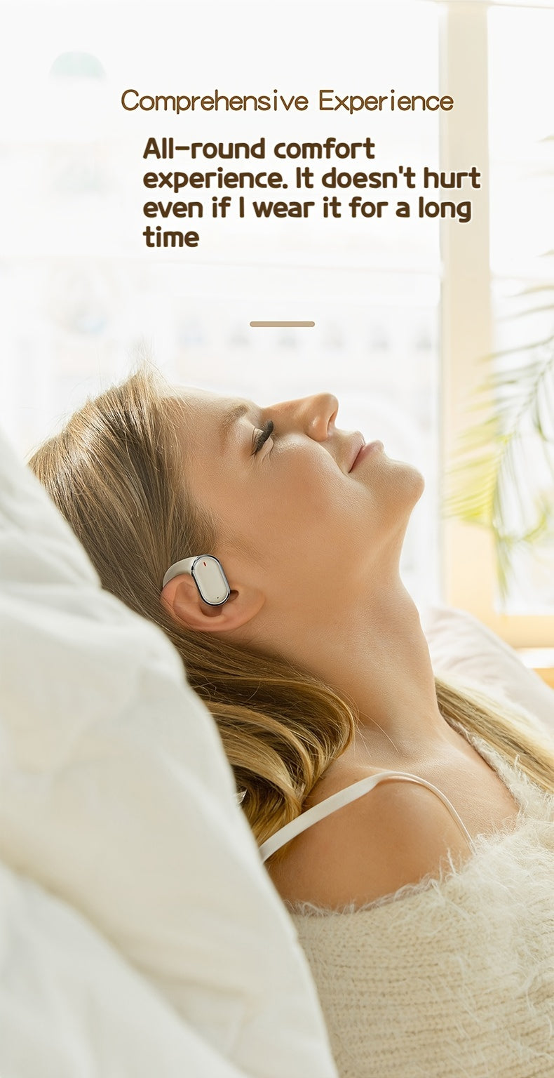 OWS Wireless TWS Audio Earphones With LED Power Display, Sports Ear Directional Sound Transmission, Earphones Supporting 90 Degree Adjustment, Non In Ear Sports Earphones, Game Music HIFI Surround Sound