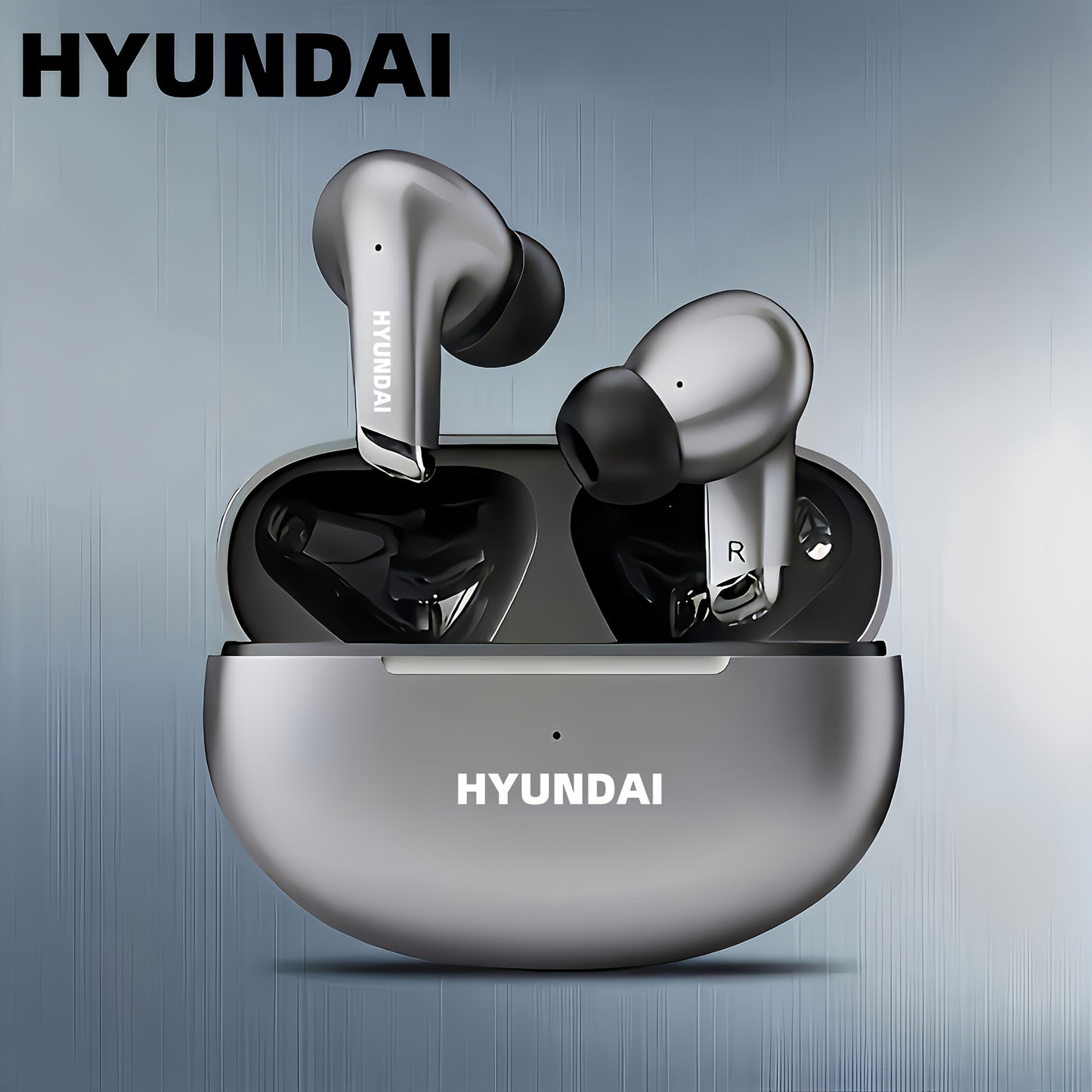 HYUNDAI LP5 Wireless In-Ear Earphones with Low-Accent Surround Sound & Noise Reduction, 1, 5W High-Quality Sound, 8H Playtime, Compact Design for Music, Sports, Commuting - Type-C Charging, Wireless Earbuds, Commuting Audio G