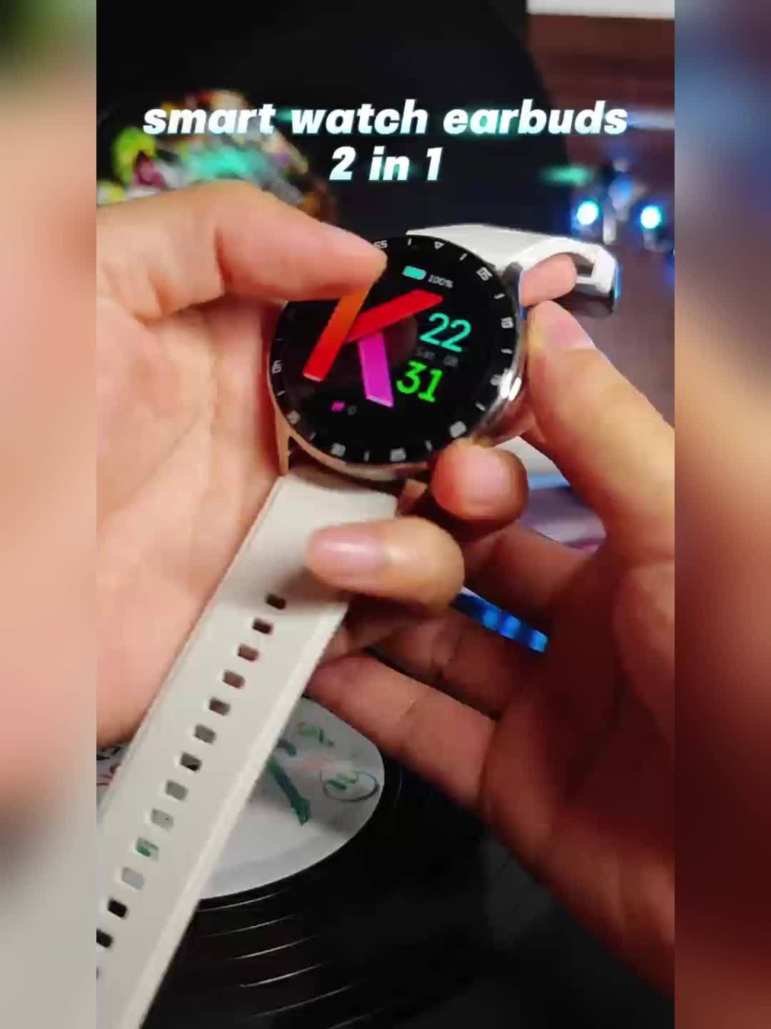 Newest Smart Watch With Earbuds, TWS Earphones Music Or Wireless Call, 1.39" HD Display, Multi Sports Modes, Rich Dials, Weather Forecast, Sports Pedometer Watch, For Android IOS