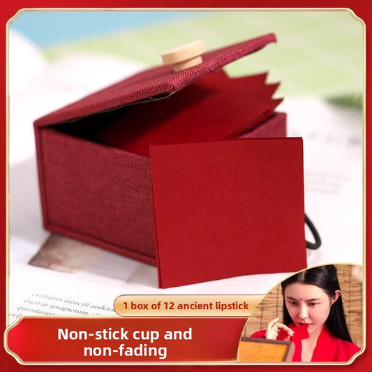 Old fan floor point lip lipstick paper 80 s cosmetics old antique lipstick paper 12 classic Chinese products