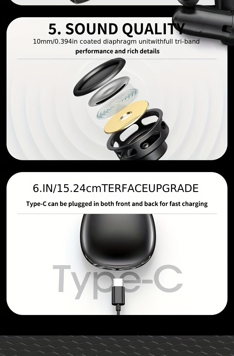 New Ultra-thin And Ultra Small Sleep Earphones With Invisible Dual Ear High-definition Call HIFI Sound Effect, Heavy Bass Running, Listening To Music, Male, Female, Adult, And Child Universal Birthday Gifts