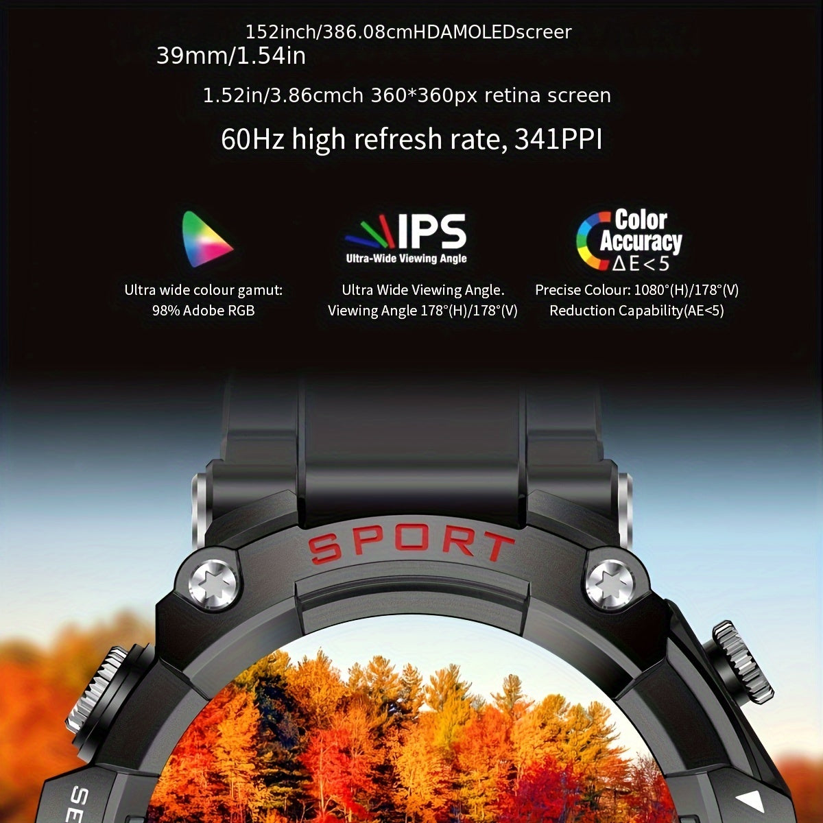 XAXRE Smart Watch With Built-In Earphones, In Ear Comfort In Ear Earphones, Long-Lasting And Painless, 1.52-Inch Screen Smart Watch, 400mAh Large Capacity Battery, Smart Watch Supporting Multiple Languages, Receiving Messages