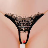 Lace pendant open-cut thong