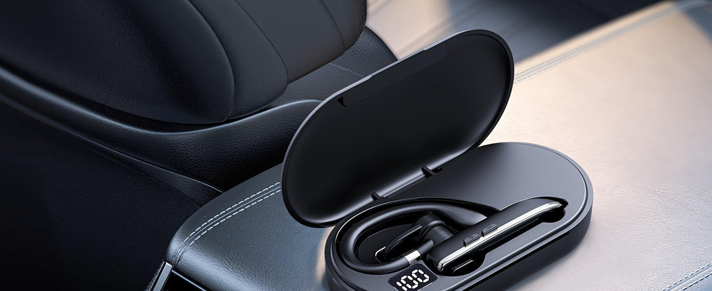 Long-Lasting Wireless Earphones - 90 Days Standby, 110 Hours Talk Time, Crystal-Clear Audio, Built-in Microphone, Sweat-Resistant, Universal Compatibility for Mobile Phones, PC Tablets, Laptops, Perfect for Truck Drivers, Dri