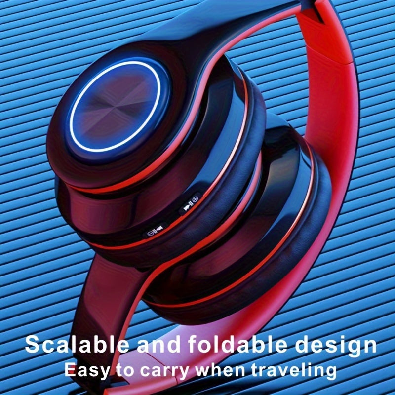 New wireless earphones with upright body sound reduction/long battery life/electronic sports gaming earphones/foldable earphones as gifts, popular wireless earphones, head mounted wireless earphones.