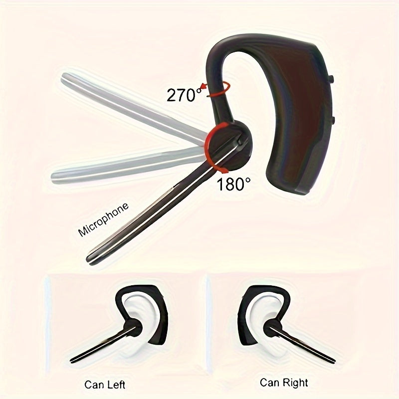 Ear Mounted Business Earphones With Voice Control And Number Reporting Wireless BT Earphones Specializing In Unilateral Business Sports