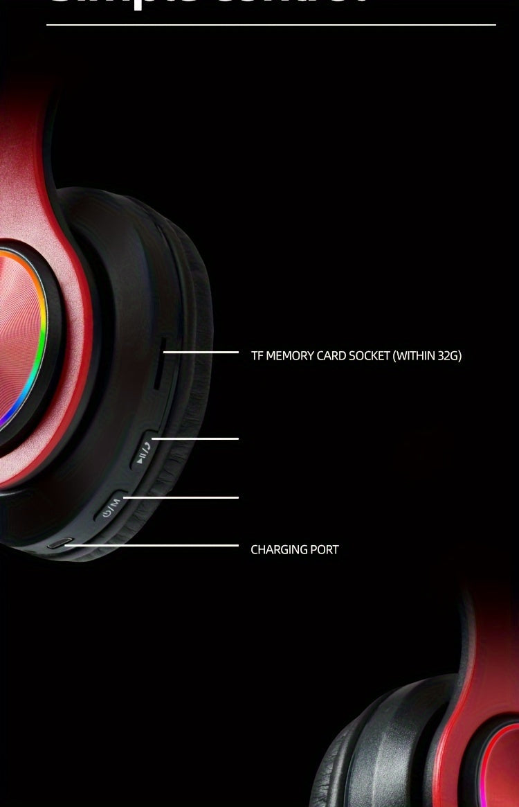 New wireless earphones with upright body sound reduction/long battery life/electronic sports gaming earphones/foldable earphones as gifts, popular wireless earphones, head mounted wireless earphones.