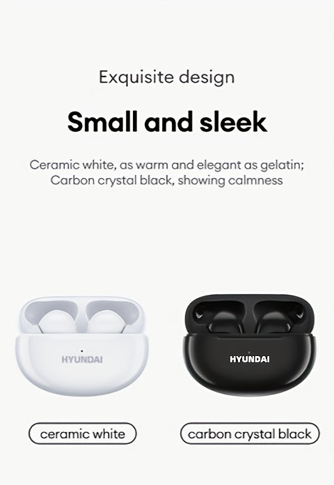 HYUNDAI LP5 Wireless In-Ear Earphones with Low-Accent Surround Sound & Noise Reduction, 1, 5W High-Quality Sound, 8H Playtime, Compact Design for Music, Sports, Commuting - Type-C Charging, Wireless Earbuds, Commuting Audio G