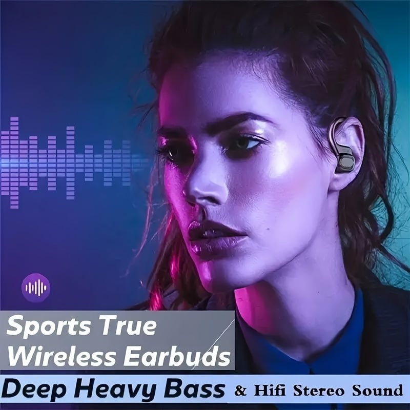 Wireless Earbuds with Touch Control, Volume Control, Condenser Mic, Type-C Charging, 300mAh Lithium Polymer Battery, USB Charged, ≤36V, 0.05-0.5W Power, Open-Back Earphones for Android/iOS Smartphones, with No Quick Charge,