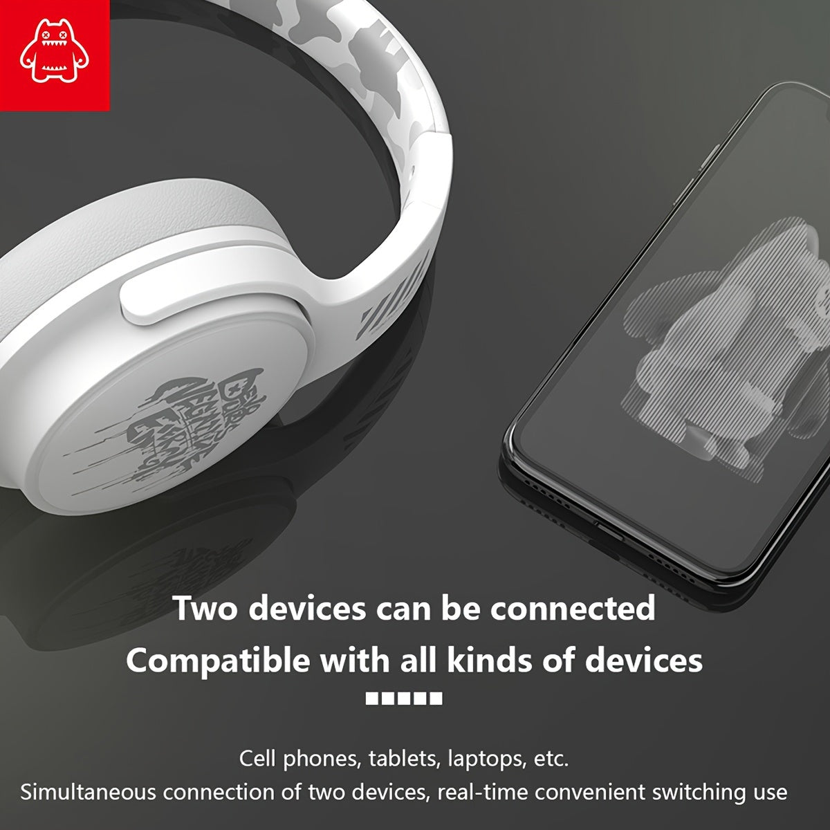 ZOMBIESCAT Wireless Earphones Headworn Wireless Noise Reduction Computer Wired Game 2024 New Ultra Long Range