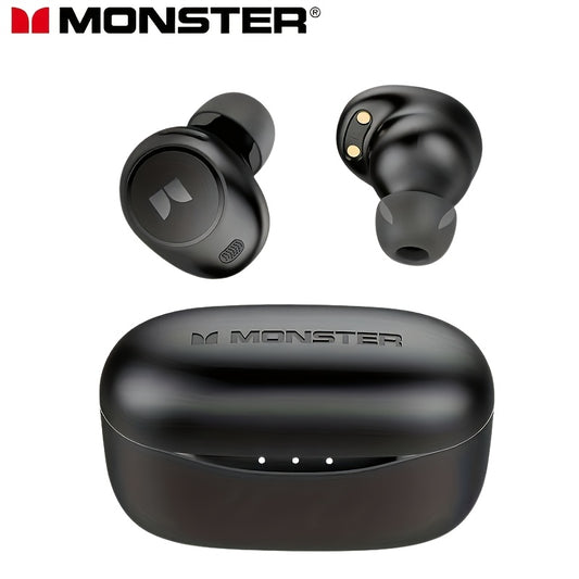 Monster Bluetooth Earphones, In Ear Earphones, Type-C Ultra Fast Charging, CVC 8.0 Noise Reduction, Built-in High-definition Microphone, Sports Stereo Earphones, Suitable for Sports