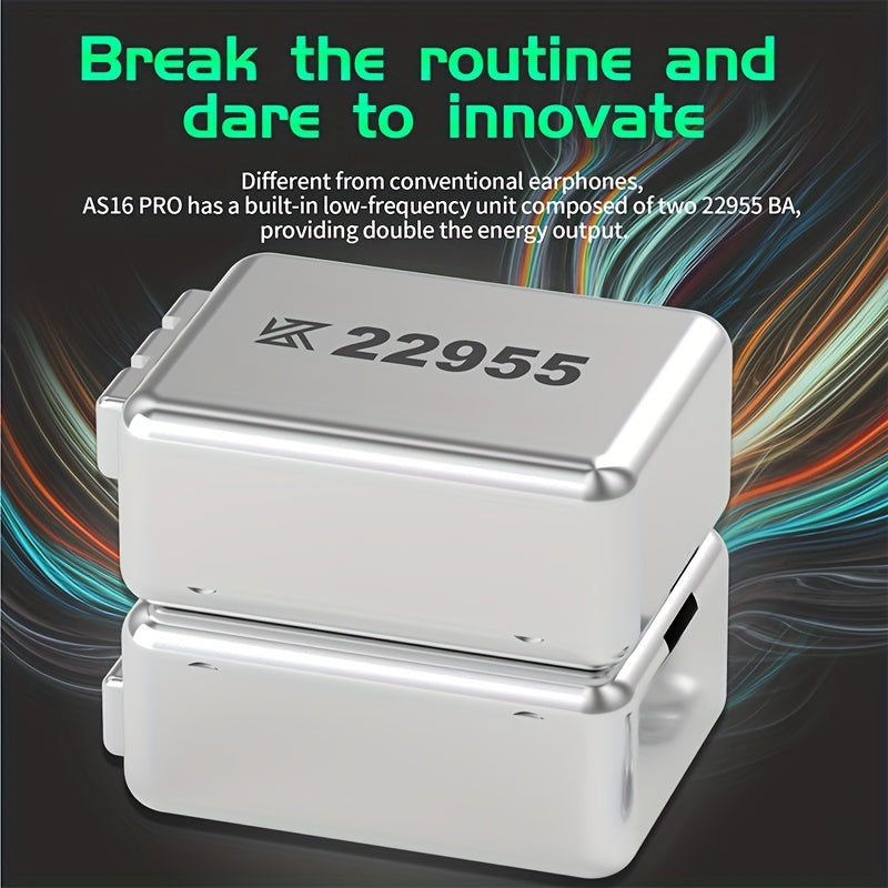 KZ AS16 Pro Earphones - 8 Armature Drivers for HIFI Clarity - Premium Noise Cancelling - Sport-Ready Earbuds for Active Lifestyles