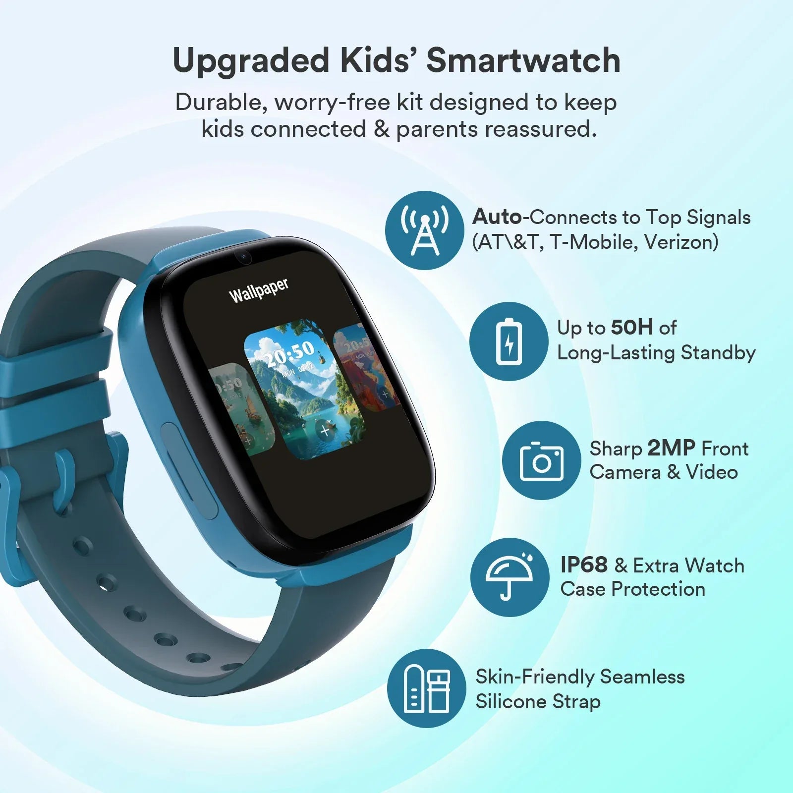 4G Kids Smart Watch GPS Two Way Call Video SOS Child Gift Parental Controls Waterproof Birthday Gift for Boys and Girls - Wear444