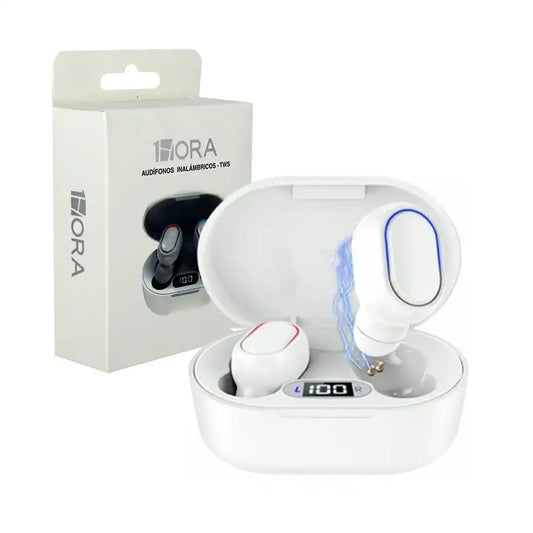 [GDL] 1pc Pea-Type Sports Earphones/Headphones 1 Hour Wireless with Charging Case Battery Indicator Ear Cushions