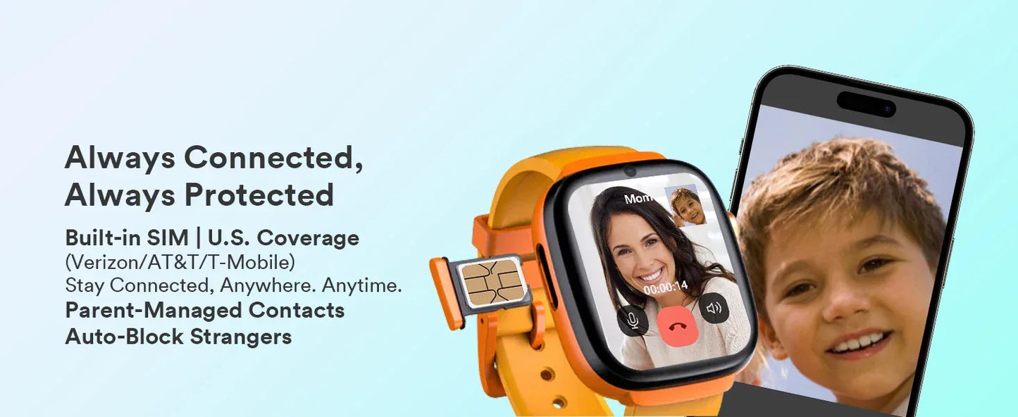 4G Kids Smart Watch GPS Two Way Call Video SOS Child Gift Parental Controls Waterproof Birthday Gift for Boys and Girls - Wear444