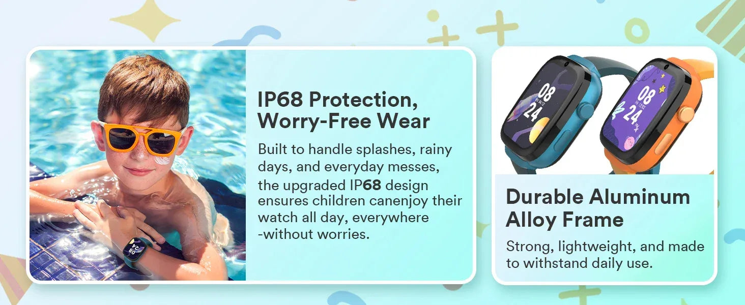 4G Kids Smart Watch GPS Two Way Call Video SOS Child Gift Parental Controls Waterproof Birthday Gift for Boys and Girls - Wear444