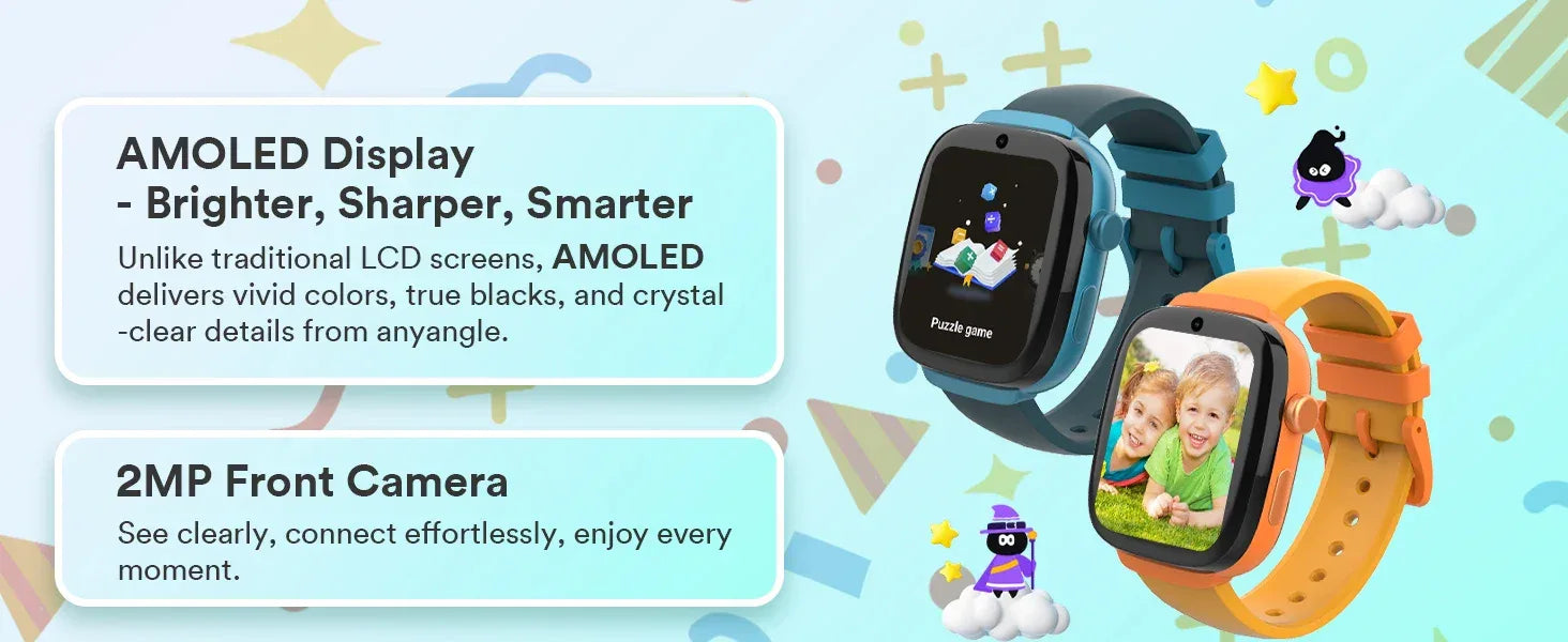 4G Kids Smart Watch GPS Two Way Call Video SOS Child Gift Parental Controls Waterproof Birthday Gift for Boys and Girls - Wear444
