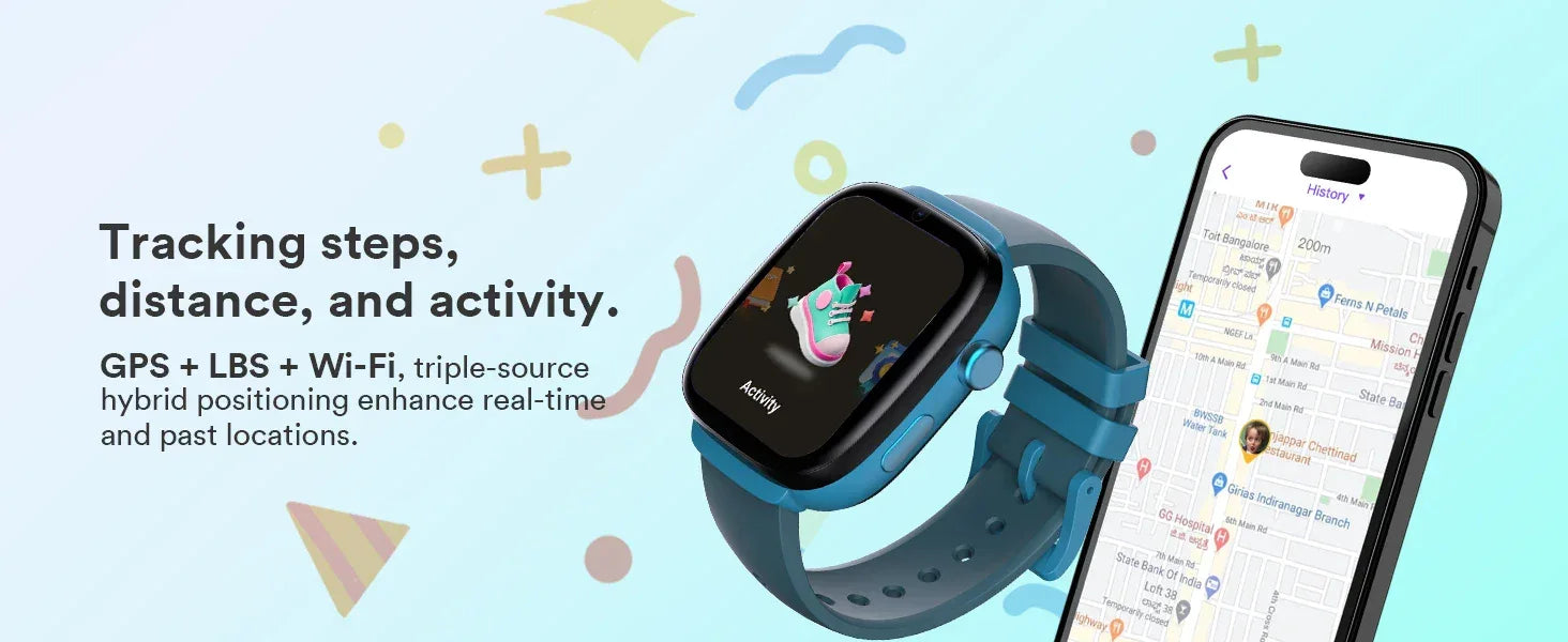 4G Kids Smart Watch GPS Two Way Call Video SOS Child Gift Parental Controls Waterproof Birthday Gift for Boys and Girls - Wear444