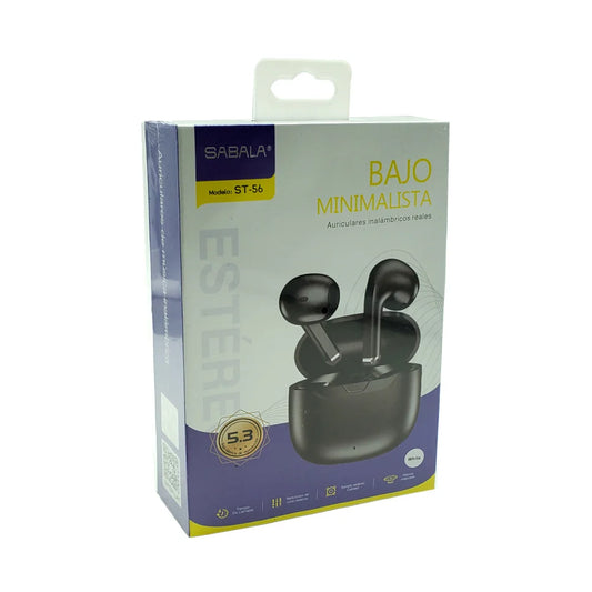 [GDL] Sabala 058248 Wired Music Earphones & Headphones Minimalist Bass Wireless with Charging Case