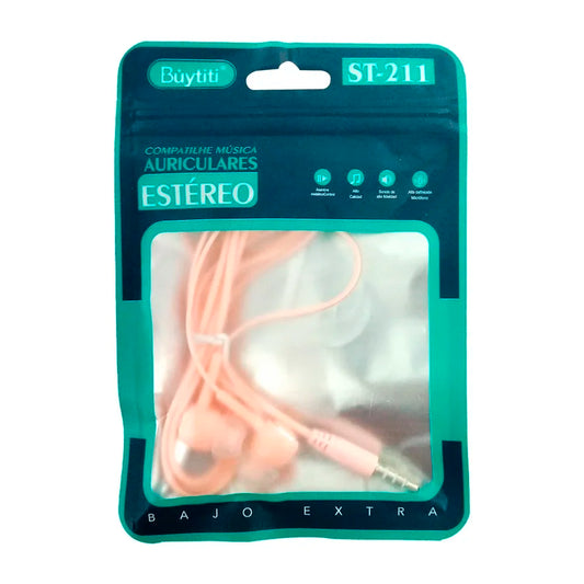 [GDL] 1pc Buytiti Wired Earphones/headphones with Ergonomic Silicone Ear Cushions and 3.5mm Jack Input Variety Made in China