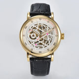 Hardlex Glass Transparent Sport Casual Mechanical Automatic Wrist Watch Waterproof Luxury Skeleton Steampunk Design Men Watch