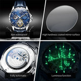 OLEVS 6689 Automatic Mens Mechanical Watches for Men Waterproof Sport Leather  Luxury Wrist Reloj Wrist Men Watch