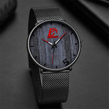 reloj hombre Mens Fashion Ultra Thin Minimalist Watches Men Business Stainless Steel Mesh Belt Quartz Watch relogio masculino