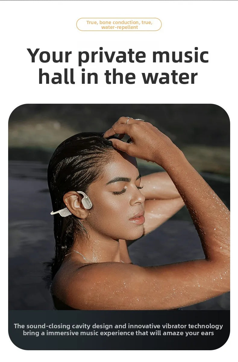 Openear Bone F1 Bone Conduction Swimming MP3 for Headphones Waterproof Outdoor Sports Earphones Closed Design