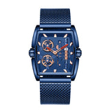 Latest Mini Focus MF0322G Creative Design Men Watch Barrel Case Brown Mesh Stainless Steel Band Waterproof Quartz Watches