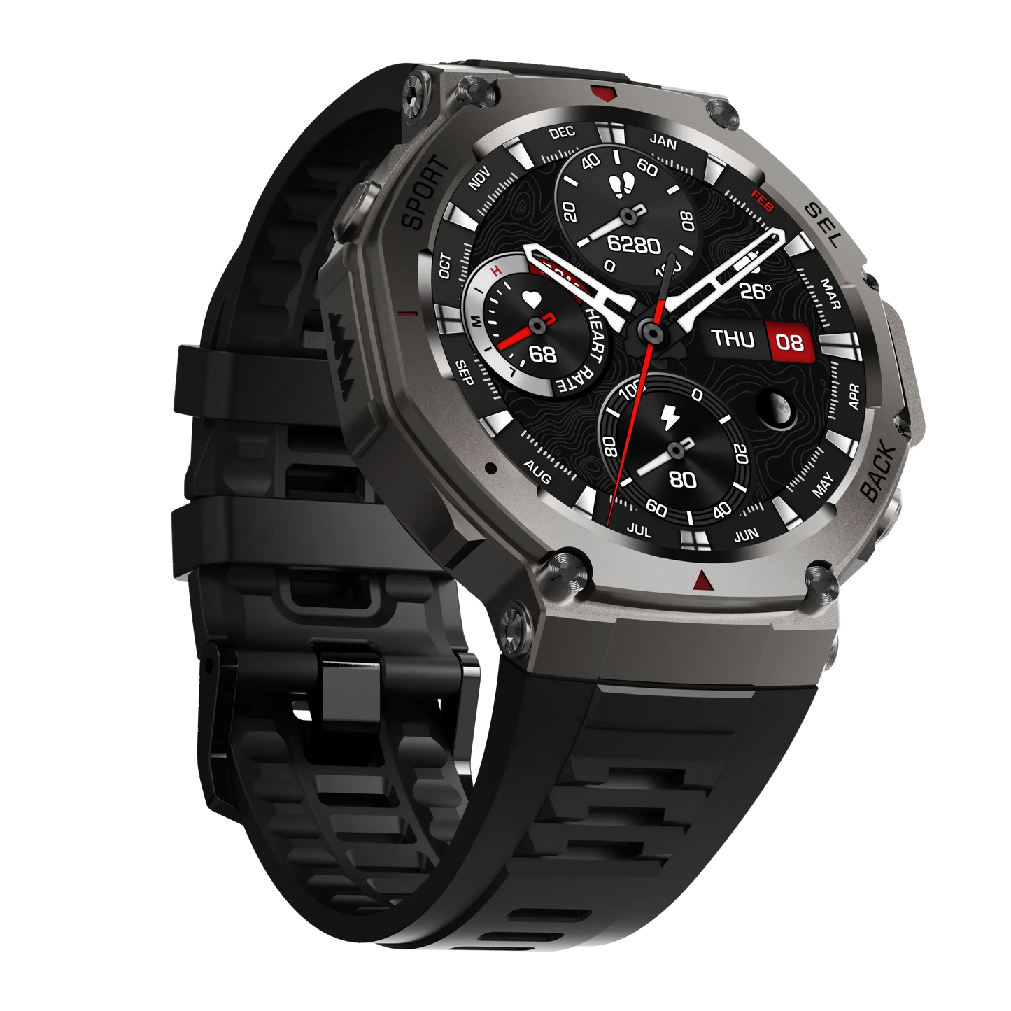 Digital Watches Outdoor Sports Tracker Smart Watch Dm58 Smartwatch GPS Compass Power Reserve BT Call Connected Mobile Phone - Wear444