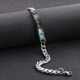 6258  2 Pcs / Set Black Mens Quartz Watch With Bracelet Fashion Men Watch Set Gift
