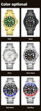 Men Watch Private Label Gold Quart Luxury Man Wrist Watch Quartz Movement Sapphire Glass Reloj Megir Stainless Steel Watch Men 8