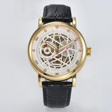 Hardlex Glass Transparent Sport Casual Mechanical Automatic Wrist Watch Waterproof Luxury Skeleton Steampunk Design Men Watch