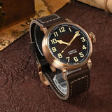 45mm CuSn8 Bronze Men Watch YN55A Automatic Mechanical Vintage Simple Style Sapphire Waterproof 10Bar