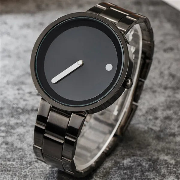 New men's quartz-watch Stainless Steel Mesh Band Bracelet Slim men watches Creative deisgn sports Wristwatches Relogio Masculino