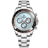 Ice Blue PAGANI DESIGN 1644 Men Watch Quartz Chronograph Waterproof  VK63 AR Sapphire Wristwatch