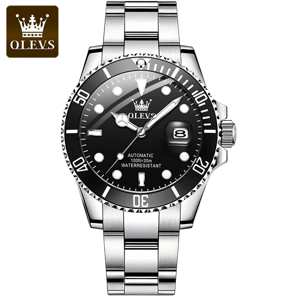 OLEVS 6650 Luxury Brand WaterProof Auto Date StainlessSteel China Factory Custom Logo Mechanical Men Watch