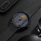 reloj hombre Mens Fashion Ultra Thin Minimalist Watches Men Business Stainless Steel Mesh Belt Quartz Watch relogio masculino