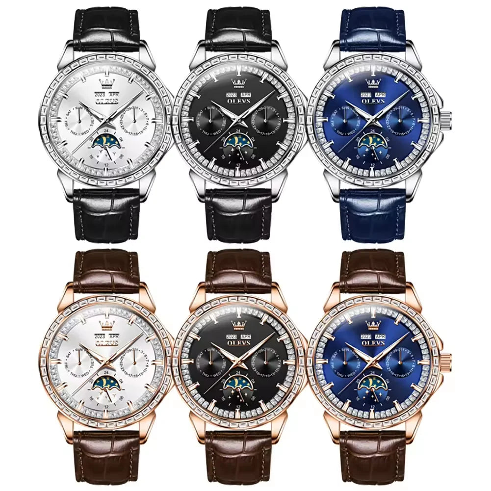 NEW OLEVS 6695 Watch Design Fashion Business Dress Men Watch Brand Luxury Stainless Steel Automatic Mechanical Waterproof Watch