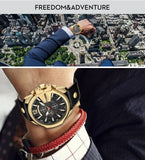 Mens Watches Top Brand Luxury Gold Leather Quartz Watch Men Curren Casual Male Wrist Watch Military Relogio Masculino Dropship
